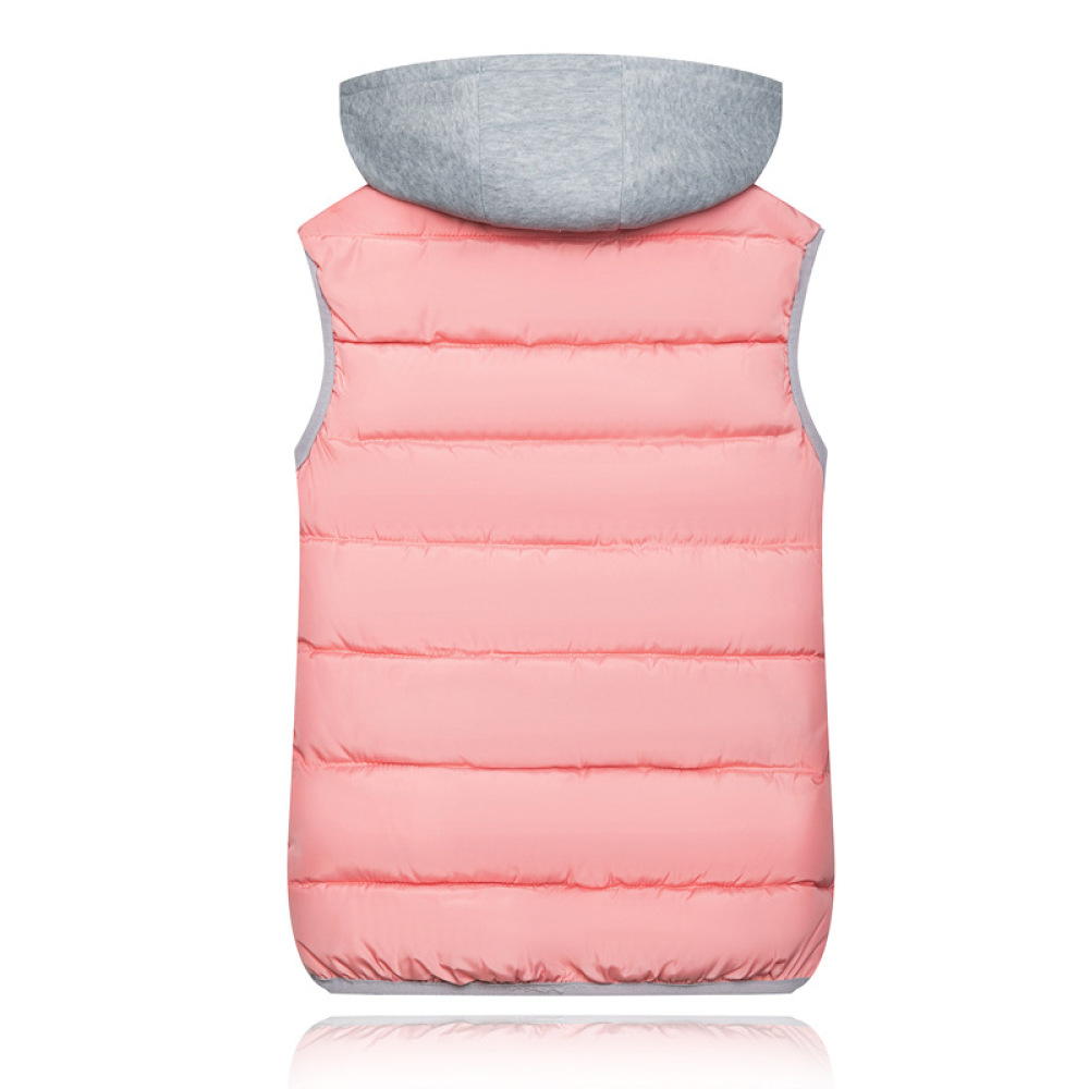 Puffer Vest Padded - Повседневный утепленный жилет с капюшоном для