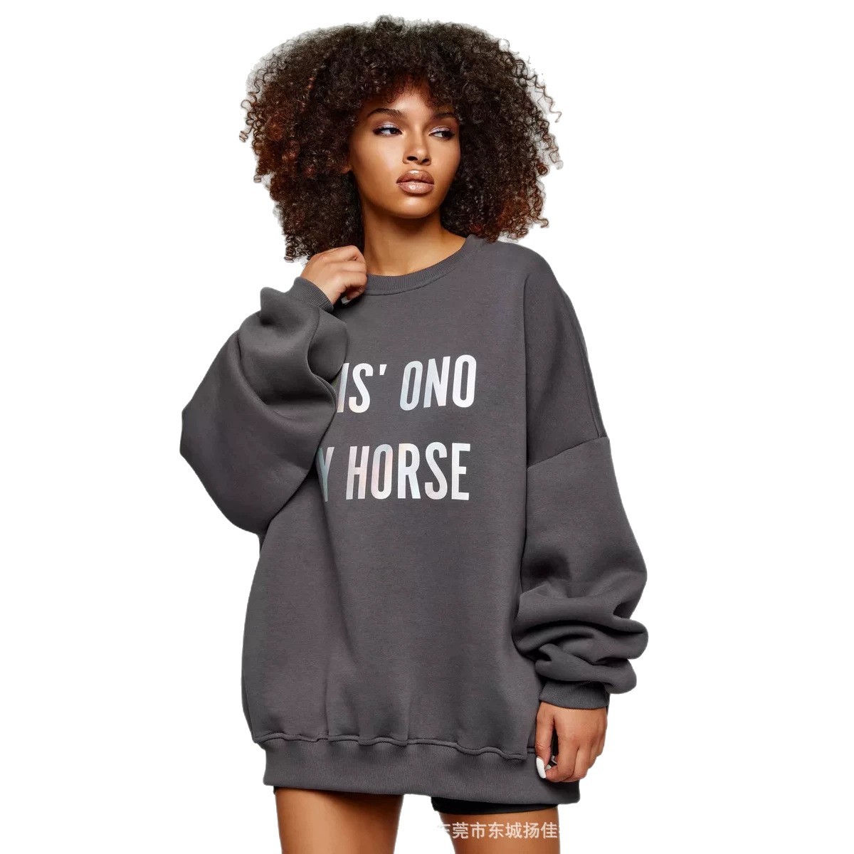 Oversized Crewneck Fleece - Мягкий флисовый свитшот в стиле Y2K