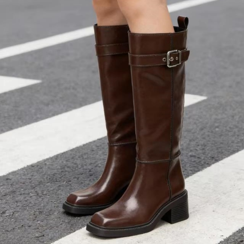 Street Fashion Designer - Ботинки до колена в британском стиле,