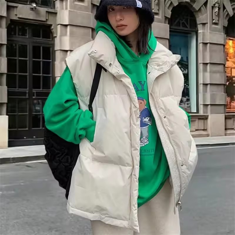 Puffer Vest Padded - Новинка 2023 года, корейский зимний жилет,