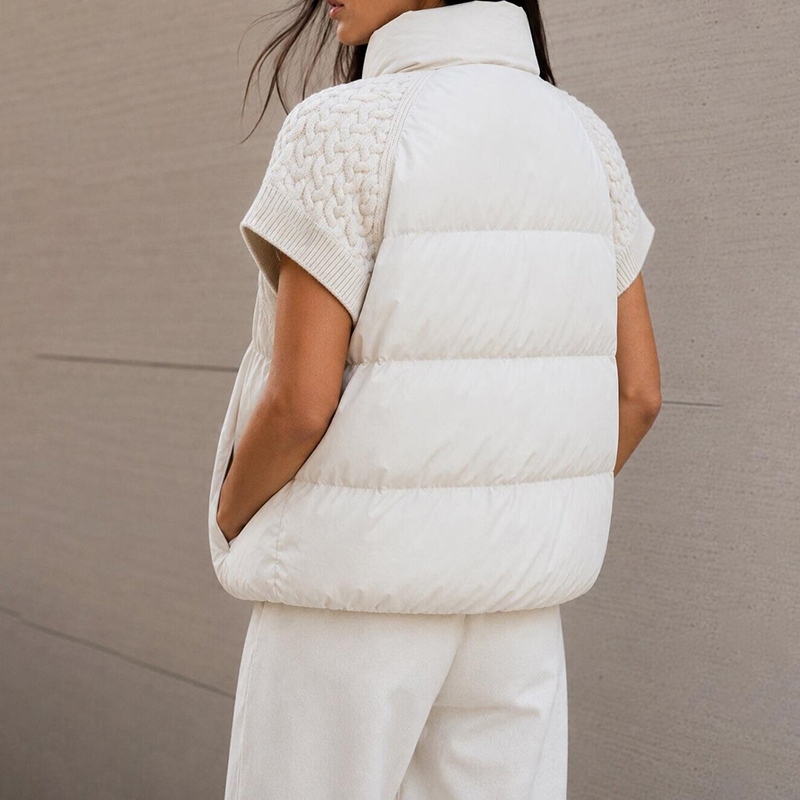 Женский стильный укороченный п – обзор и цена Puffer Vest Padded