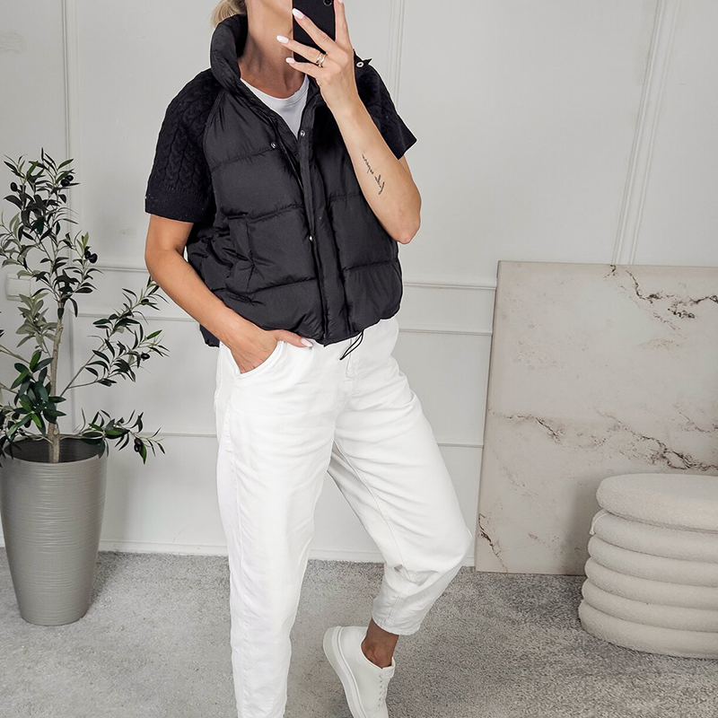 Женский стильный укороченный п – обзор и цена Puffer Vest Padded