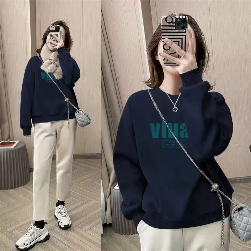 Женский свитшот с круглым выре – обзор и цена Oversized Crewneck Fleece