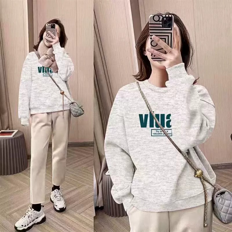 Женский свитшот с круглым выре – обзор и цена Oversized Crewneck Fleece