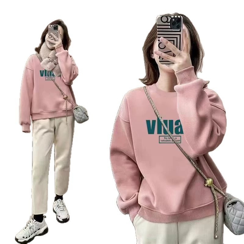 Женский свитшот с круглым выре – обзор и цена Oversized Crewneck Fleece