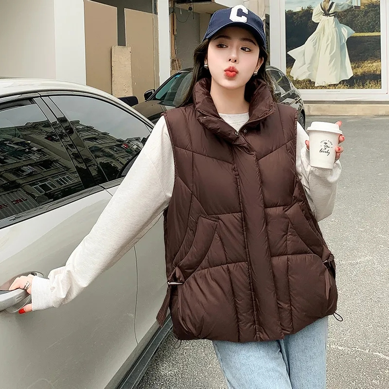 Женский короткий жилет с хлопк – обзор и цена Puffer Vest Padded